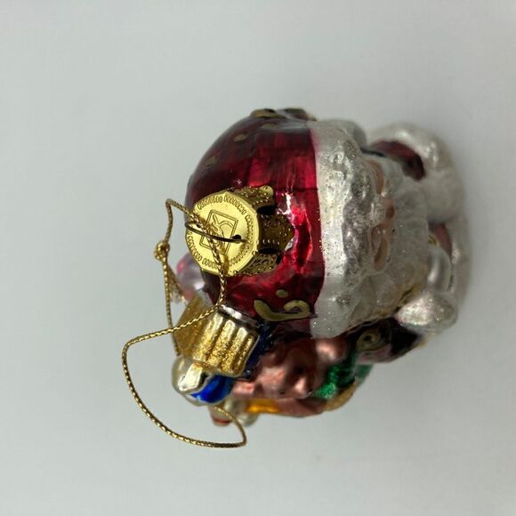 Vintage Brass Key Santa Claus Blown Glass for Christmas Tree - Picture 8 of 9